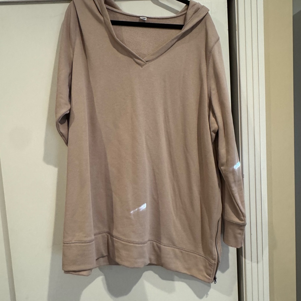 Old Navy Tan Hooded Sweatshirt XXL